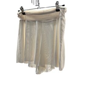 TYPHA Ballet sheer double mesh shorts cream ethereal size L